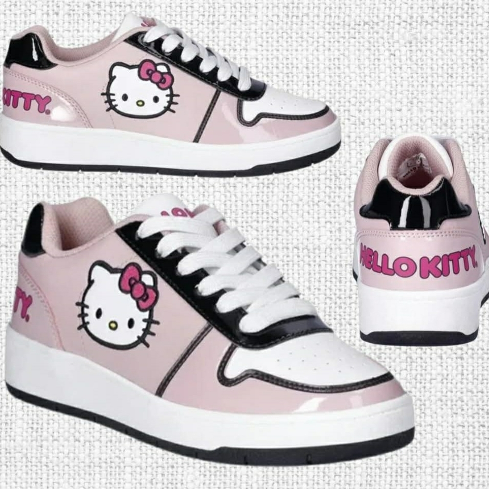 Sanrio Hello Kitty Pink and White Athletic Sneakers